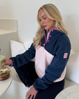 Half Snap Polar Fleece in Powder Pink