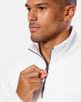 Clubhouse Half Zip in White Marl