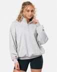 Clubhouse Funnel Neck Zip in Grey Marl