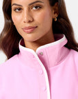 Half Snap Polar Fleece in Cotton Candy