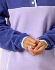 Half Snap Polar Fleece in Lilac