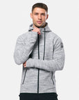 Grey Fleck Zip Hoodie