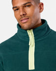 Half Zip Polar Fleece in Amazon Green