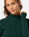 Relentless 1/4 Zip in Amazon Green