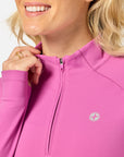 Relentless 1/4 Zip in Crisp Pink