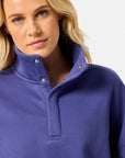 Snap Collar Sierra Sweatshirt in Violet Smoke