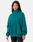 Snap Collar Sierra Sweatshirt in Teal