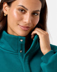 Snap Collar Sierra Sweatshirt in Teal