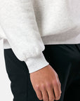 Snap Collar Sierra Sweatshirt in White Marl