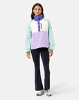 Snap Polar Fleece in Lilac Mint