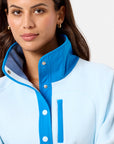 Snap Polar Fleece in Oasis Blue