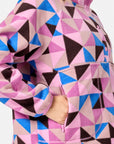 Snap Polar Fleece in Geo Pop Print