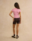Soft-Motion Tee in Pink Velvet