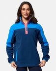 Half Zip Polar Fleece in Petrol Blue