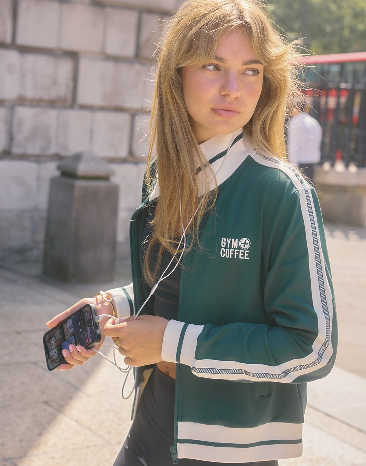 Varsity Jacket in Mountain Green Gym Coffee Europe