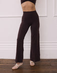 Wide Leg Legging in Mocha Bean