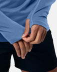 Relentless 1/4 Zip in Oasis Blue