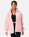 Industry Fleece Jacket in Dusty Pink