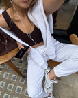 Cascade Joggers in White Marl