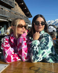 Snap Polar Fleece in Teal Pop Print