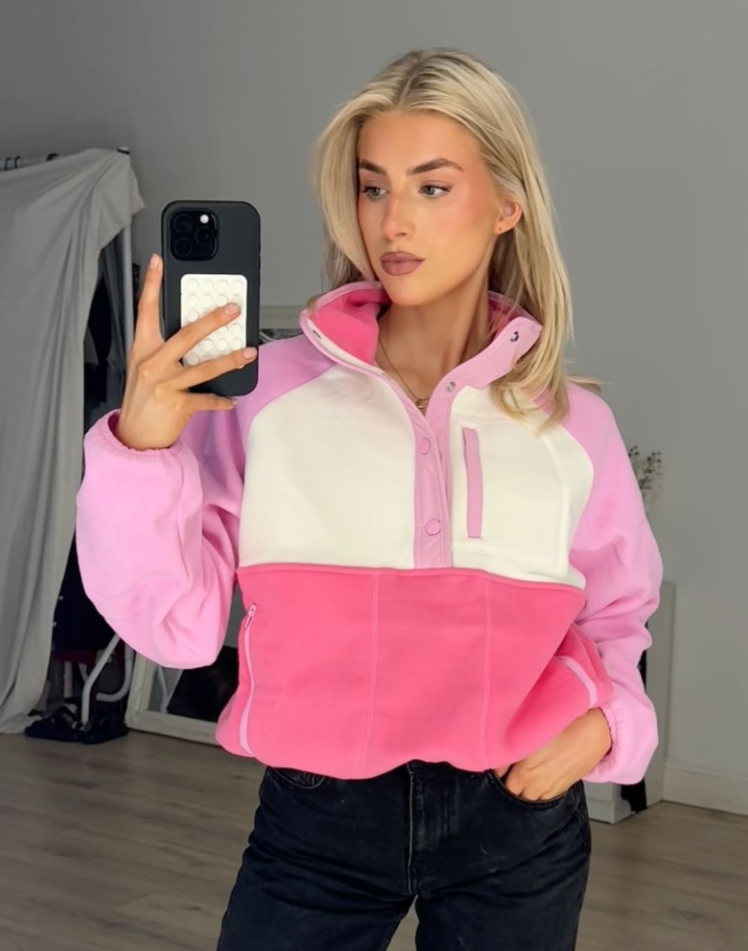 Snap Polar Fleece in Cotton Candy – Gym+Coffee Europe