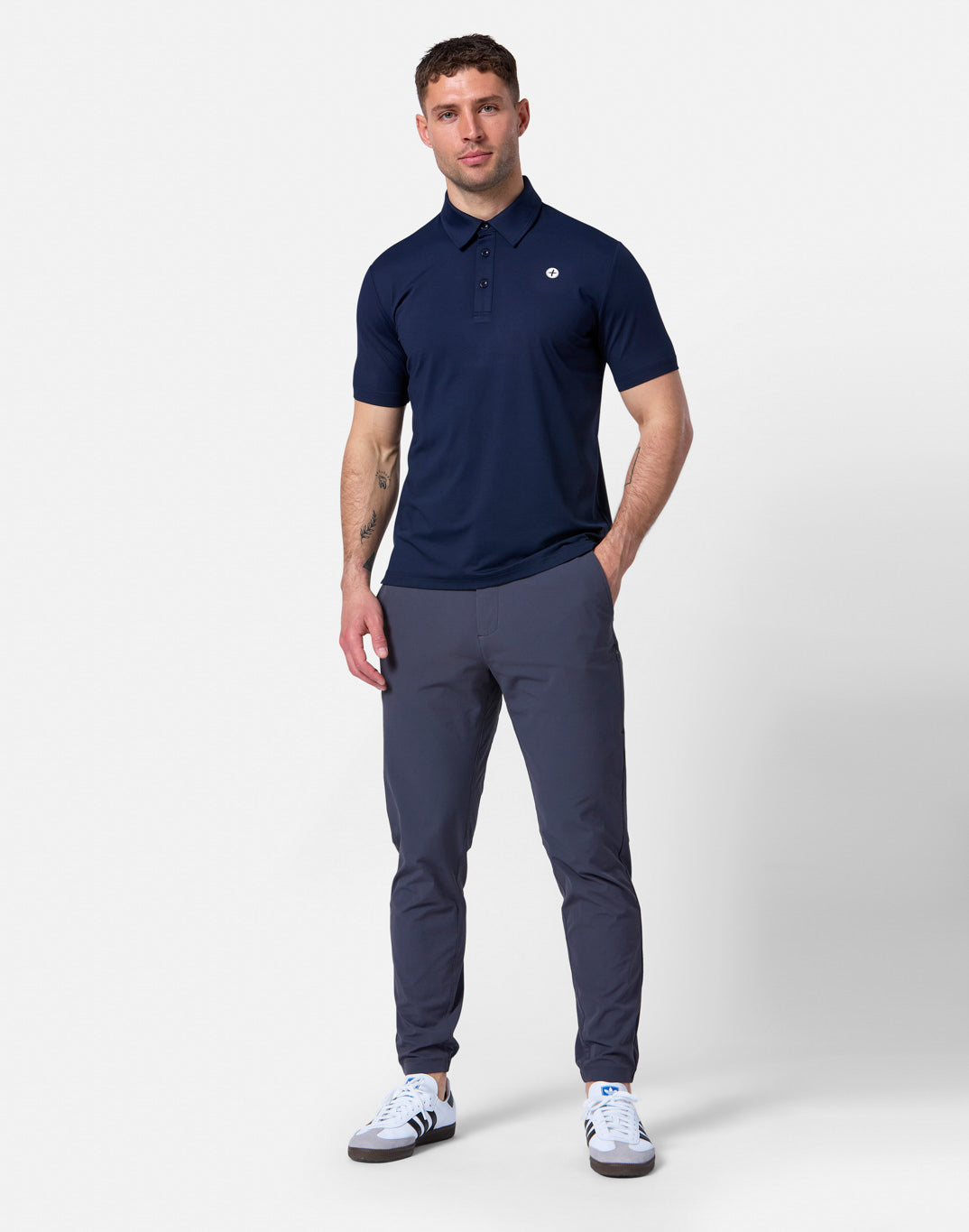 Coffee Polo Tee in Obsidian - T-Shirts - Gym+Coffee IE