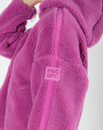 Industry Fleece Hooded Crop Half Zip in Crisp Pink - Fleeces - Gym+Coffee IE