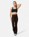 Soft-Motion Flare Legging  in Mocha Bean