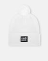 Knit Bobble Beanie in White