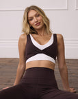 Soft-Motion Twist Bra in Mocha Bean