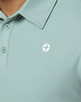 Coffee Polo Tee in Summer Green