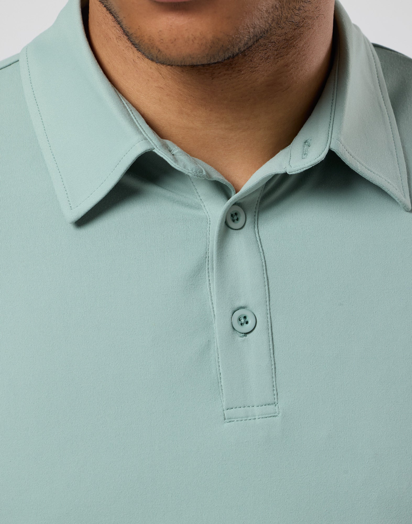 Coffee Polo Tee in Summer Green