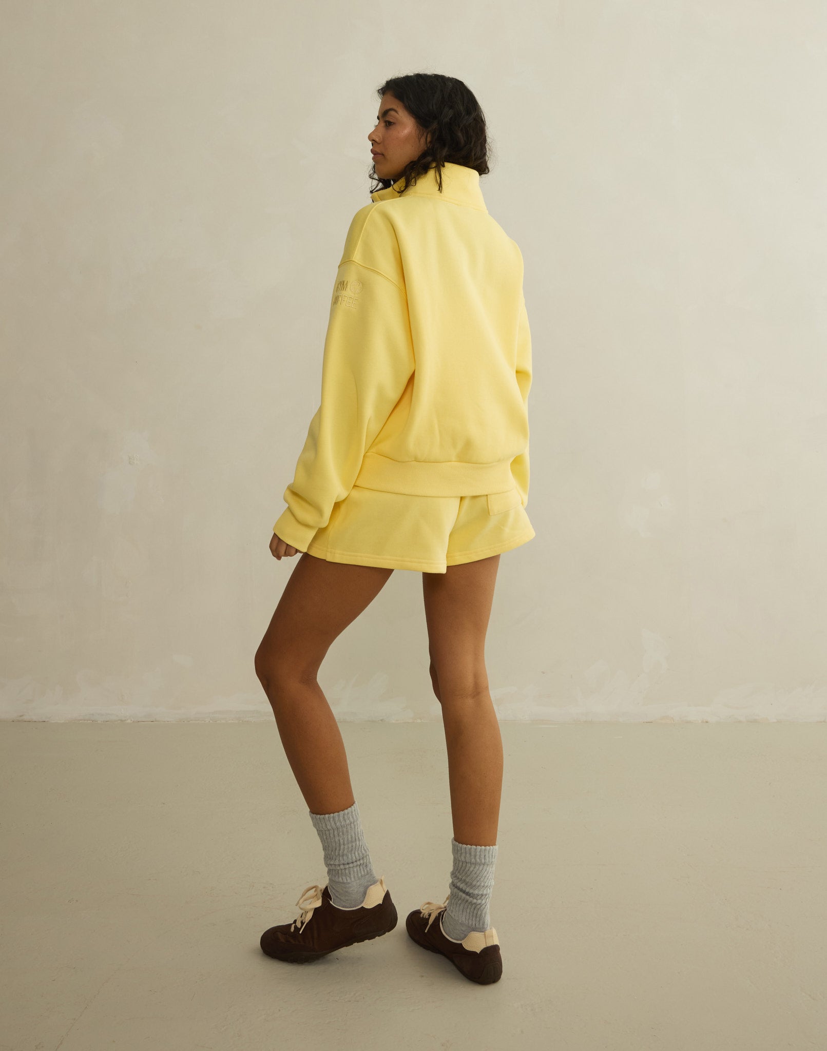 Daily Snap Collar Sweatshirt in Lemon Sorbet