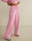 Wide Leg Jogger in Pink Blossom