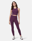 Lotus Chevron 7/8 Legging in Sangria - Leggings - Gym+Coffee IE