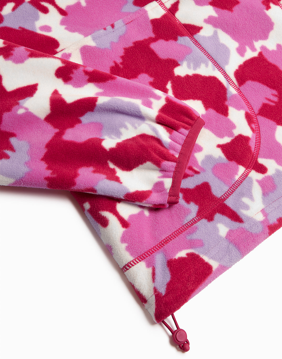 Snap Polar Fleece in Pink Pop Print