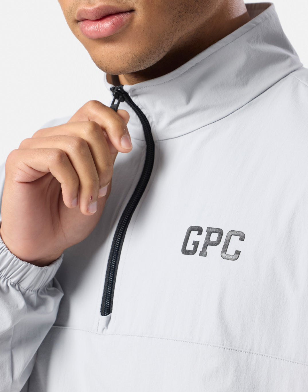 GPC Train Half Zip Jacket in Stone Grey