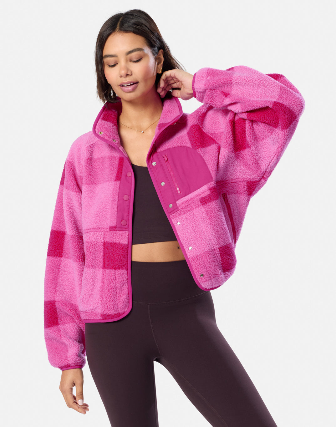 Horizon Layer Up Jacket in Gingham Print