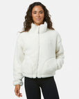 Industry Fleece High Collar Jacket in Cloud White