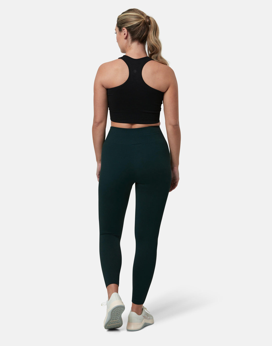 Lotus Chevron 7/8 Leggings in Moss Green - Leggings - Gym+Coffee IE