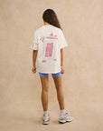 Oversized Print Tee in Ecru