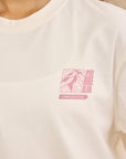 Oversized Print Tee in Ecru