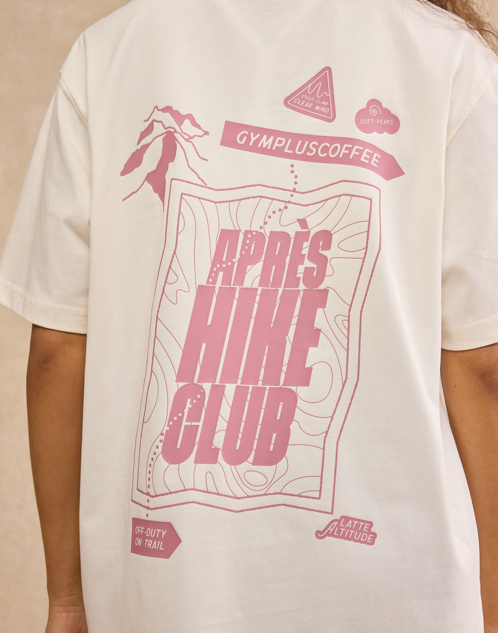 Oversized Print Tee in Ecru