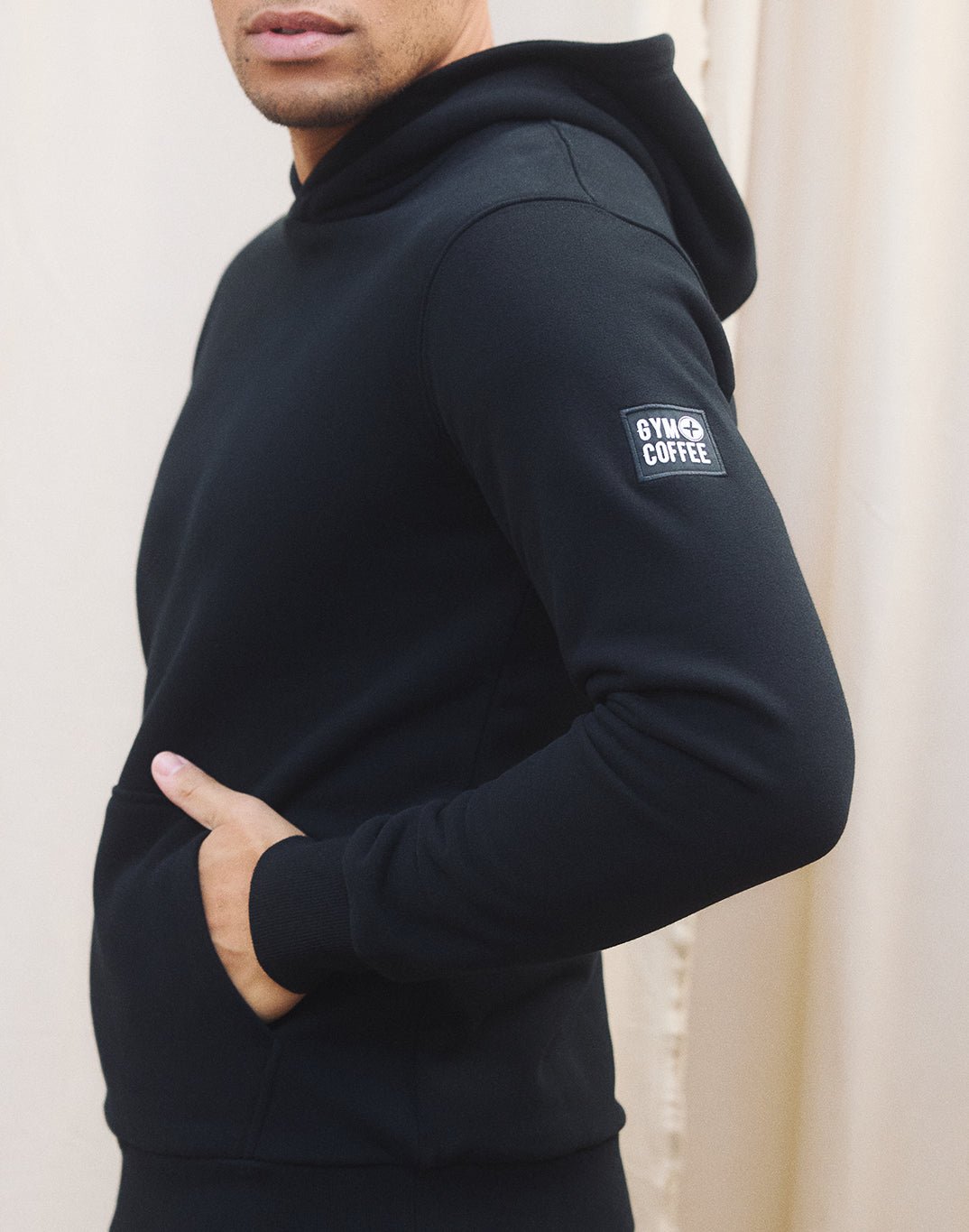 Patch Hoodie in Black