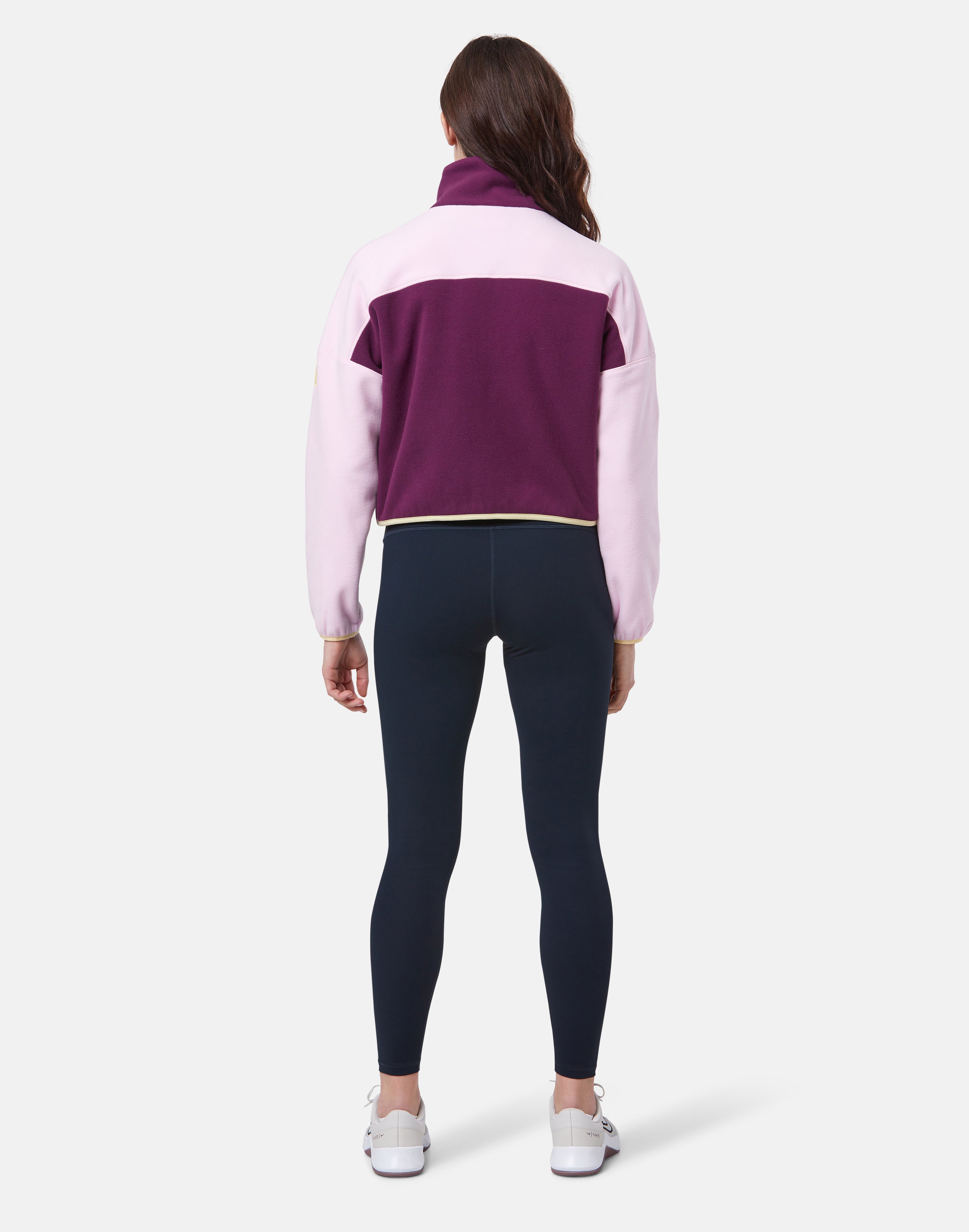 Half Zip Crop Polar Fleece in Sangria - Fleeces - Gym+Coffee IE