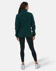 Half Zip Polar Fleece in Moss Green