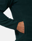 Half Zip Polar Fleece in Moss Green