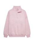 Snap Collar Sierra Sweatshirt in Dusky Pink