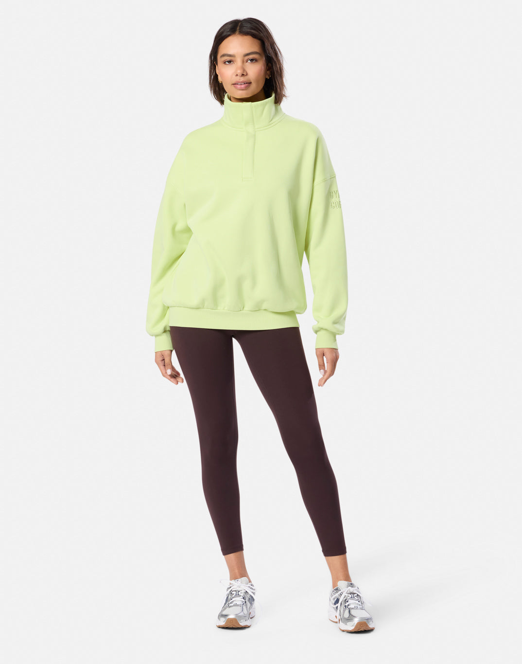 Snap Collar Sweatshirt in Lime Sorbet | Gym+Coffee – Gym+Coffee Europe
