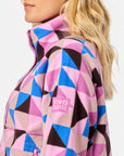 Snap Polar Fleece in Geo Pop Print